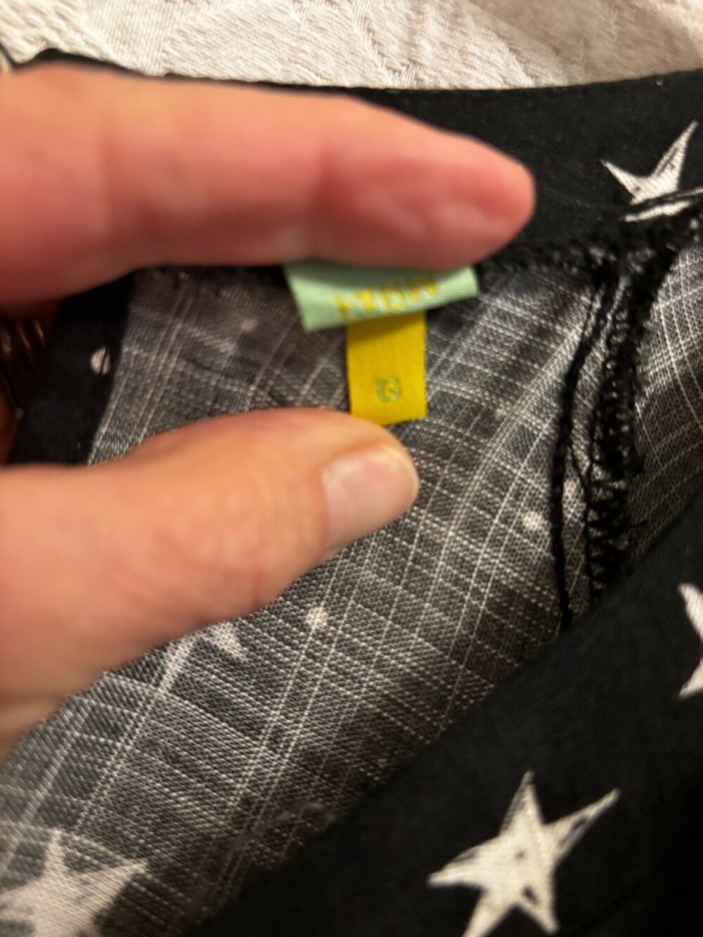 Farm Rio maxi dress L V-neck, keyhold back, stars & multi-color pattern - Picture 7 of 8